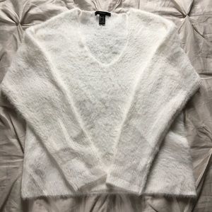 Fuzzy White Sweater